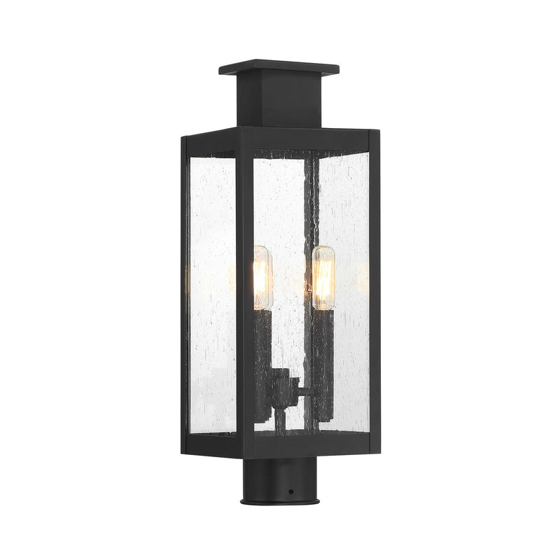 Three Light Outdoor Post Lantern<br /><span style="color:#4AB0CE;">Entrega: 4-10 dias en USA</span><br /><span style="color:#4AB0CE;font-size:60%;">PREGUNTE POR ENTREGA EN PANAMA</span><br />Collection: Ascott<br />Finish: Matte Black