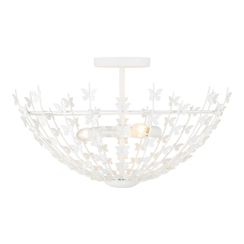 Three Light Semi-Flush Mount<br /><span style="color:#4AB0CE;">Entrega: 4-10 dias en USA</span><br /><span style="color:#4AB0CE;font-size:60%;">PREGUNTE POR ENTREGA EN PANAMA</span><br />Collection: Birch<br />Finish: Bisque White