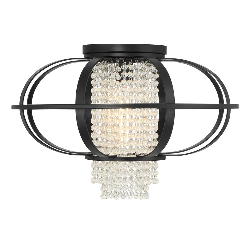 One Light Flush Mount<br /><span style="color:#4AB0CE;">Entrega: 4-10 dias en USA</span><br /><span style="color:#4AB0CE;font-size:60%;">PREGUNTE POR ENTREGA EN PANAMA</span><br />Collection: Idlewild<br />Finish: Matte Black