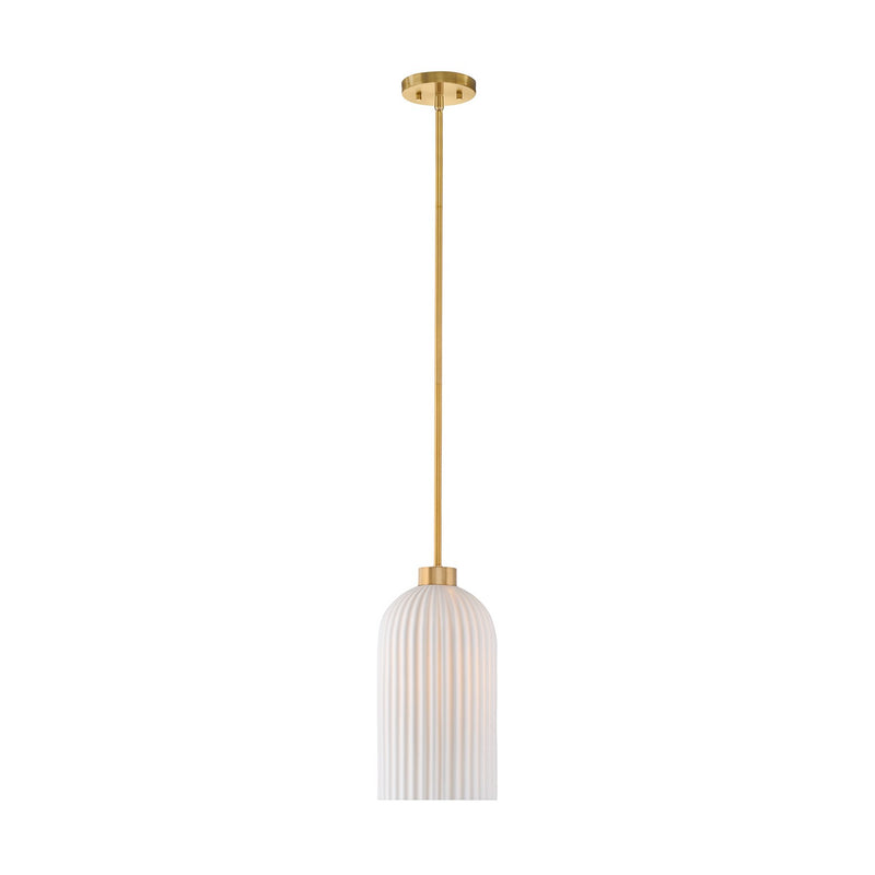 One Light Pendant<br /><span style="color:#4AB0CE;">Entrega: 4-10 dias en USA</span><br /><span style="color:#4AB0CE;font-size:60%;">PREGUNTE POR ENTREGA EN PANAMA</span><br />Collection: Isla Blanca<br />Finish: Warm Brass