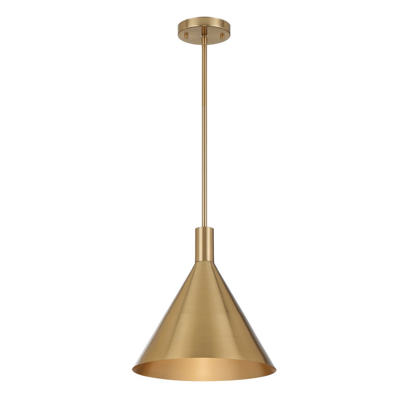 One Light Pendant<br /><span style="color:#4AB0CE;">Entrega: 4-10 dias en USA</span><br /><span style="color:#4AB0CE;font-size:60%;">PREGUNTE POR ENTREGA EN PANAMA</span><br />Collection: Pharos<br />Finish: Noble Brass