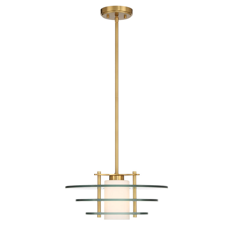 One Light Pendant<br /><span style="color:#4AB0CE;">Entrega: 4-10 dias en USA</span><br /><span style="color:#4AB0CE;font-size:60%;">PREGUNTE POR ENTREGA EN PANAMA</span><br />Collection: Newell<br />Finish: Warm Brass