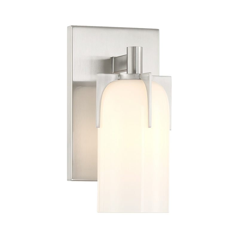 One Light Bathroom Vanity<br /><span style="color:#4AB0CE;">Entrega: 4-10 dias en USA</span><br /><span style="color:#4AB0CE;font-size:60%;">PREGUNTE POR ENTREGA EN PANAMA</span><br />Collection: Caldwell<br />Finish: Satin Nickel