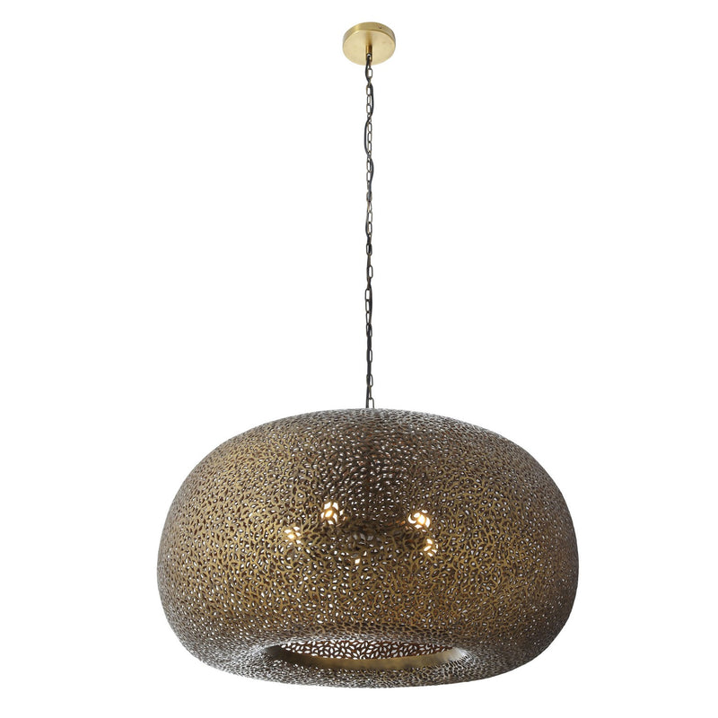 Five Light Pendant<br /><span style="color:#4AB0CE;">Entrega: 4-10 dias en USA</span><br /><span style="color:#4AB0CE;font-size:60%;">PREGUNTE POR ENTREGA EN PANAMA</span><br />Collection: Moradabad<br />Finish: Gilded Brass