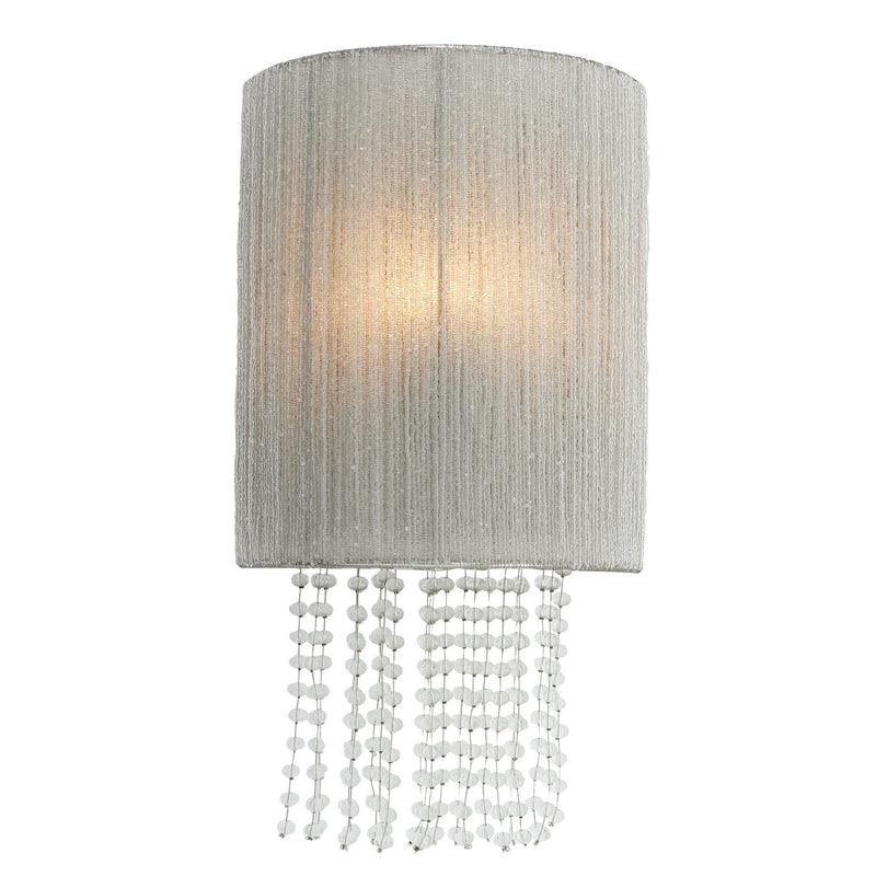 One Light Wall Sconce<br /><span style="color:#4AB0CE;">Entrega: 4-10 dias en USA</span><br /><span style="color:#4AB0CE;font-size:60%;">PREGUNTE POR ENTREGA EN PANAMA</span><br />Collection: Crystal Reign<br />Finish: Polished Nickel