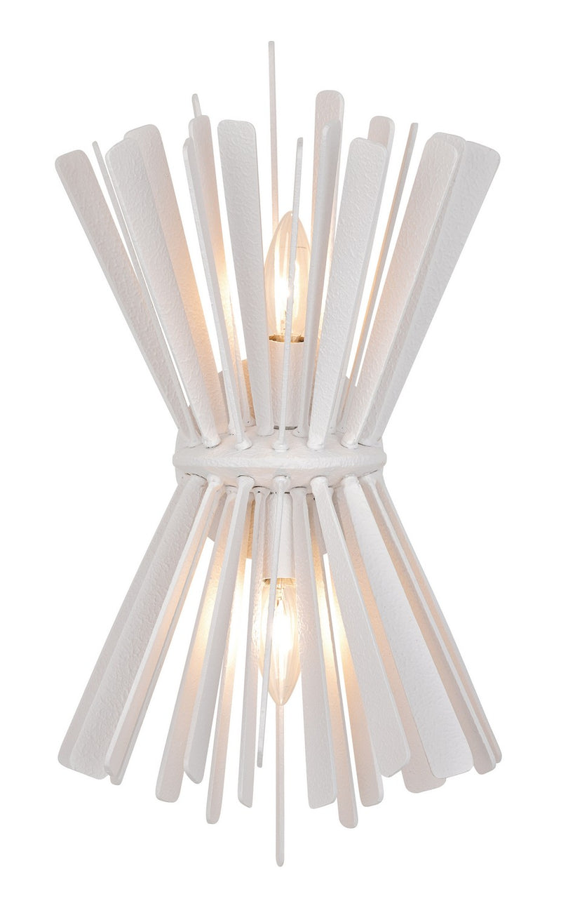 Two Light Wall Sconce<br /><span style="color:#4AB0CE;">Entrega: 4-10 dias en USA</span><br /><span style="color:#4AB0CE;font-size:60%;">PREGUNTE POR ENTREGA EN PANAMA</span><br />Collection: Confluence<br />Finish: Piastra White