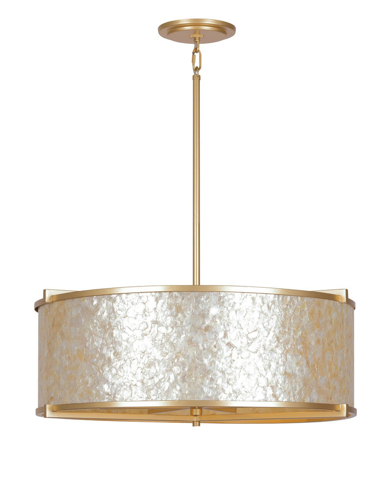 Six Light Pendant<br /><span style="color:#4AB0CE;">Entrega: 4-10 dias en USA</span><br /><span style="color:#4AB0CE;font-size:60%;">PREGUNTE POR ENTREGA EN PANAMA</span><br />Collection: Sommers Bend<br />Finish: Fawn Gold
