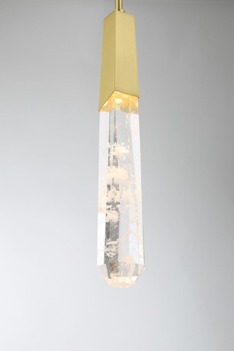 George Kovacs - P1283-859-L - LED Mini Pendant - Drifting Droplets - Brushed Brass