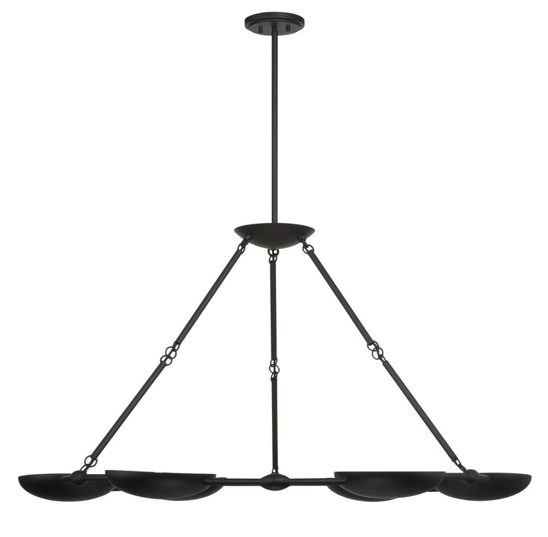 Six Light Chandelier<br /><span style="color:#4AB0CE;">Entrega: 4-10 dias en USA</span><br /><span style="color:#4AB0CE;font-size:60%;">PREGUNTE POR ENTREGA EN PANAMA</span><br />Collection: Undertas<br />Finish: Coal Black