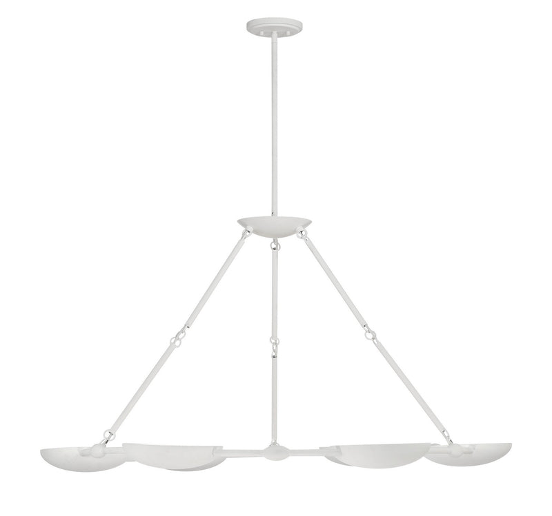 Six Light Chandelier<br /><span style="color:#4AB0CE;">Entrega: 4-10 dias en USA</span><br /><span style="color:#4AB0CE;font-size:60%;">PREGUNTE POR ENTREGA EN PANAMA</span><br />Collection: Undertas<br />Finish: Piastra White