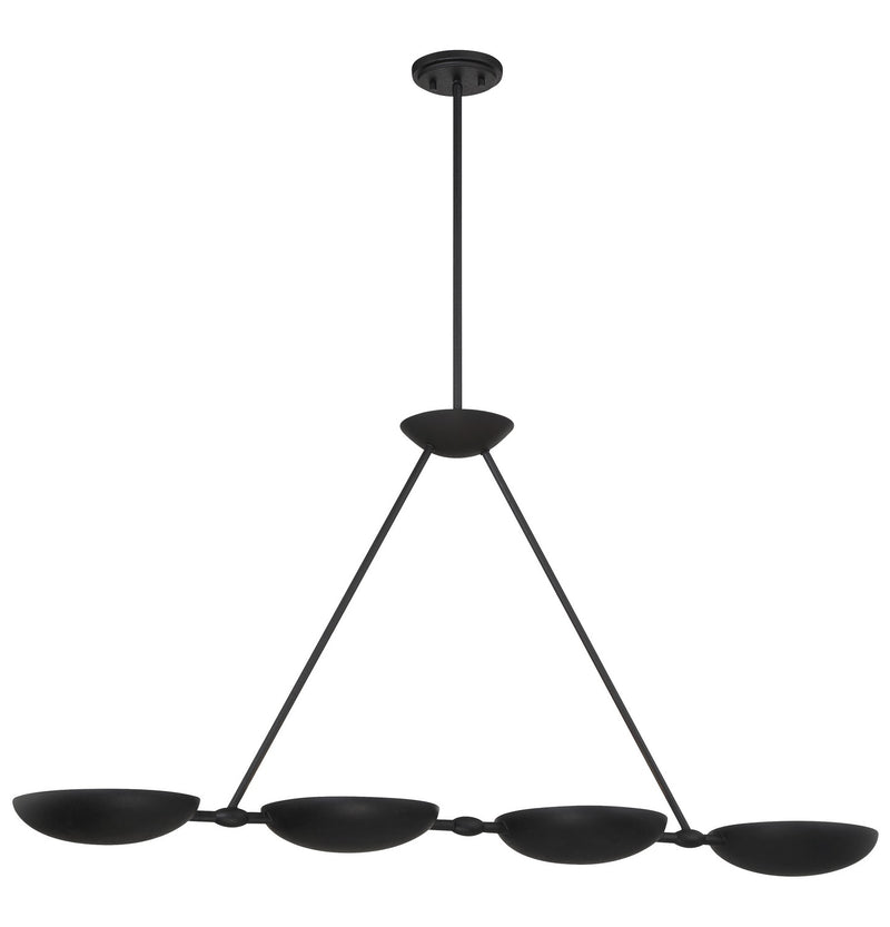 Four Light Island Pendant<br /><span style="color:#4AB0CE;">Entrega: 4-10 dias en USA</span><br /><span style="color:#4AB0CE;font-size:60%;">PREGUNTE POR ENTREGA EN PANAMA</span><br />Collection: Undertas<br />Finish: Textured Black