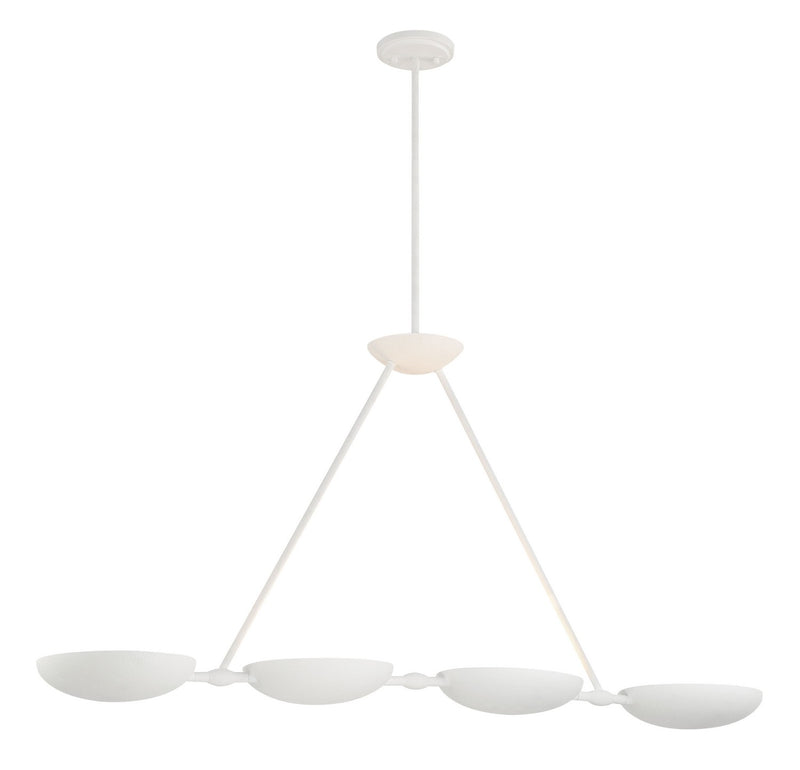 Four Light Island Pendant<br /><span style="color:#4AB0CE;">Entrega: 4-10 dias en USA</span><br /><span style="color:#4AB0CE;font-size:60%;">PREGUNTE POR ENTREGA EN PANAMA</span><br />Collection: Undertas<br />Finish: Piastra White