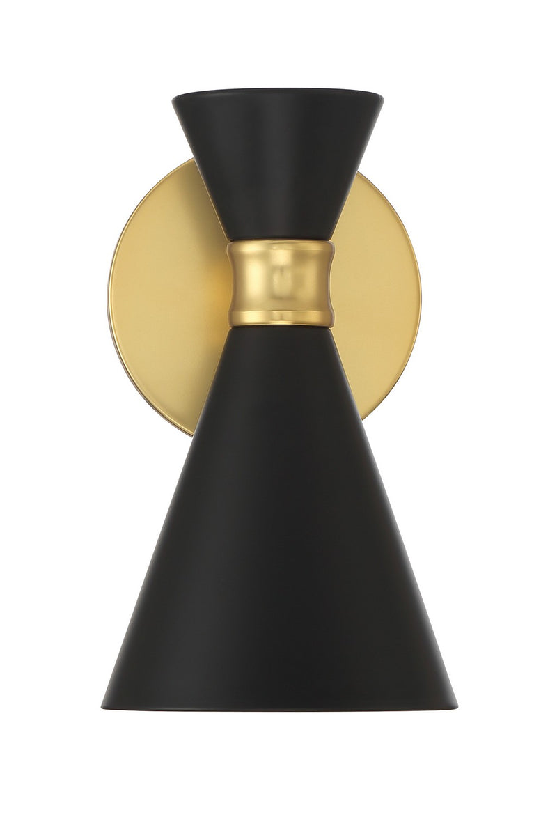 One Light Wall Sconce<br /><span style="color:#4AB0CE;">Entrega: 13-14 semanas en USA</span><br /><span style="color:#4AB0CE;font-size:60%;">PREGUNTE POR ENTREGA EN PANAMA</span><br />Collection: Conic<br />Finish: Honey Gold