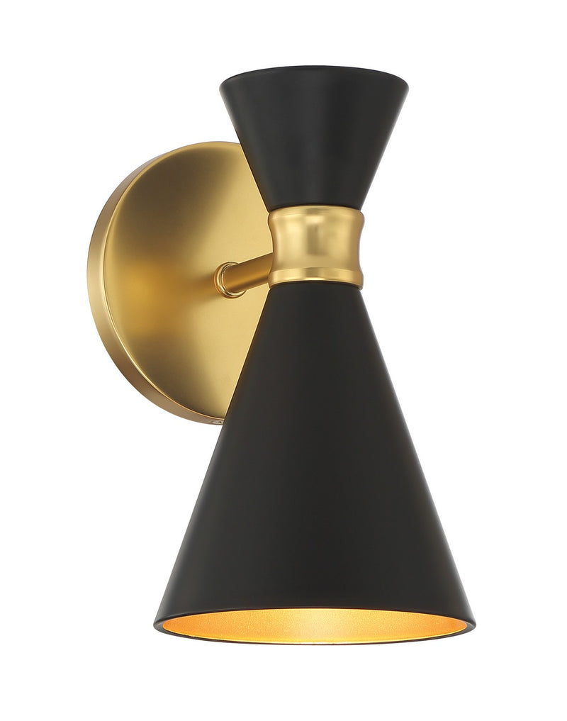 One Light Wall Sconce<br /><span style="color:#4AB0CE;">Entrega: 4-10 dias en USA</span><br /><span style="color:#4AB0CE;font-size:60%;">PREGUNTE POR ENTREGA EN PANAMA</span><br />Collection: Conic<br />Finish: Honey Gold