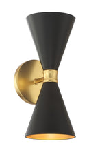 Two Light Wall Sconce<br /><span style="color:#4AB0CE;">Entrega: 3-4 semanas en USA</span><br /><span style="color:#4AB0CE;font-size:60%;">PREGUNTE POR ENTREGA EN PANAMA</span><br />Collection: Conic<br />Finish: Honey Gold