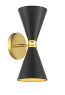 Two Light Wall Sconce<br /><span style="color:#4AB0CE;">Entrega: 3-4 semanas en USA</span><br /><span style="color:#4AB0CE;font-size:60%;">PREGUNTE POR ENTREGA EN PANAMA</span><br />Collection: Conic<br />Finish: Honey Gold