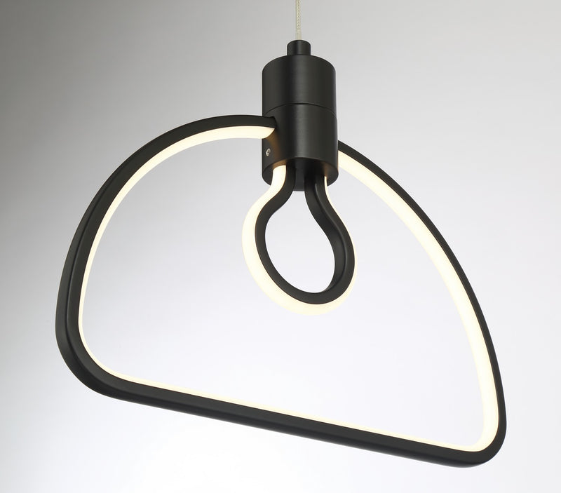 George Kovacs - P1903-66A-L - LED Pendant - Edison'S Outline - Coal