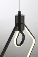 George Kovacs - P1904-66A-L - LED Pendant - Edison's Outline - Coal Black