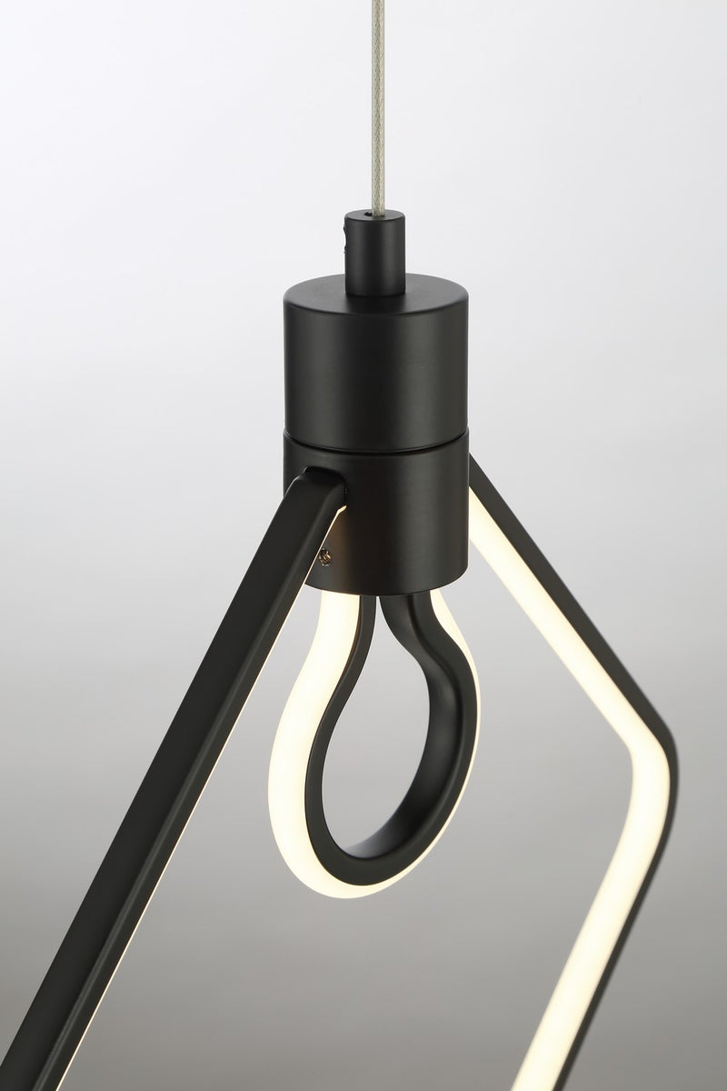 George Kovacs - P1904-66A-L - LED Pendant - Edison'S Outline - Coal