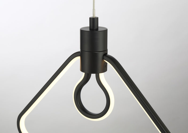 George Kovacs - P1905-66A-L - LED Pendant - Edison'S Outline - Coal