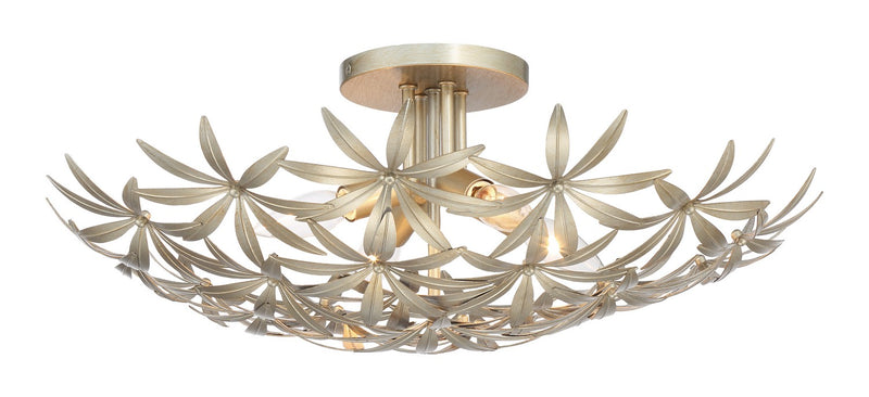 Four Light Flush Mount<br /><span style="color:#4AB0CE;">Entrega: 4-10 dias en USA</span><br /><span style="color:#4AB0CE;font-size:60%;">PREGUNTE POR ENTREGA EN PANAMA</span><br />Collection: Flower Child<br />Finish: Ambry Gold