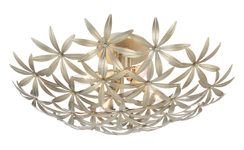 Four Light Flush Mount<br /><span style="color:#4AB0CE;">Entrega: 4-10 dias en USA</span><br /><span style="color:#4AB0CE;font-size:60%;">PREGUNTE POR ENTREGA EN PANAMA</span><br />Collection: Flower Child<br />Finish: Ambry Gold