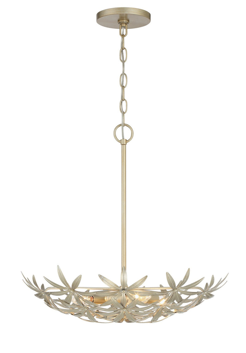 Four Light Pendant<br /><span style="color:#4AB0CE;">Entrega: 4-10 dias en USA</span><br /><span style="color:#4AB0CE;font-size:60%;">PREGUNTE POR ENTREGA EN PANAMA</span><br />Collection: Flower Child<br />Finish: Ambry Gold