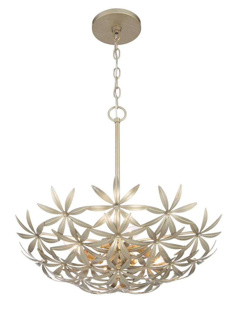 Four Light Pendant<br /><span style="color:#4AB0CE;">Entrega: 4-10 dias en USA</span><br /><span style="color:#4AB0CE;font-size:60%;">PREGUNTE POR ENTREGA EN PANAMA</span><br />Collection: Flower Child<br />Finish: Ambry Gold