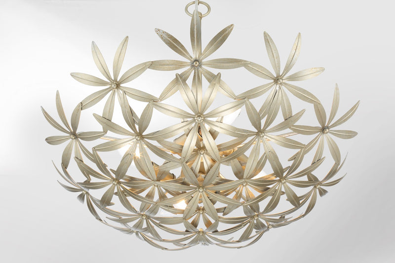 Four Light Pendant<br /><span style="color:#4AB0CE;">Entrega: 4-10 dias en USA</span><br /><span style="color:#4AB0CE;font-size:60%;">PREGUNTE POR ENTREGA EN PANAMA</span><br />Collection: Flower Child<br />Finish: Ambry Gold