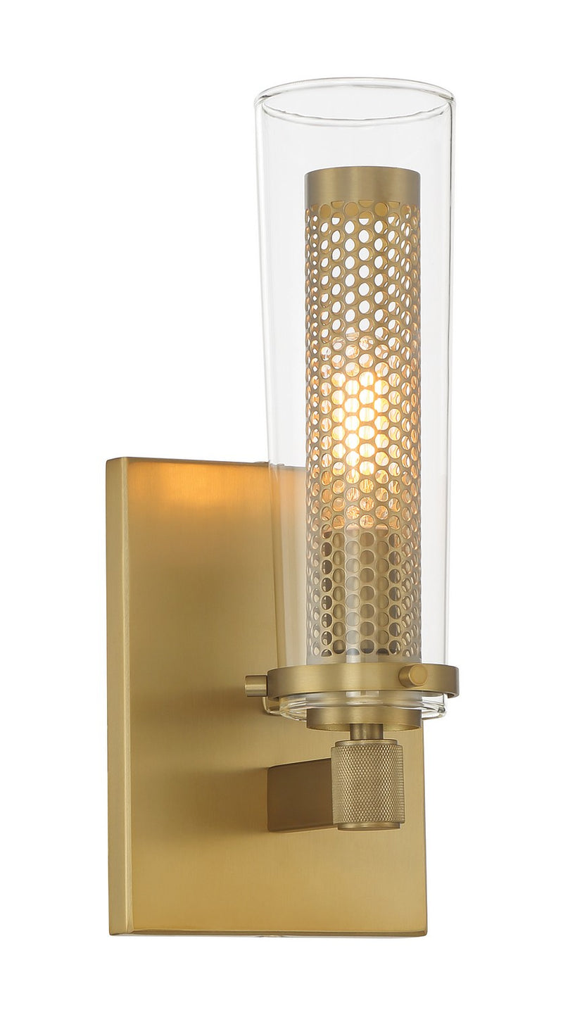 One Light Wall Sconce<br /><span style="color:#4AB0CE;">Entrega: 4-10 dias en USA</span><br /><span style="color:#4AB0CE;font-size:60%;">PREGUNTE POR ENTREGA EN PANAMA</span><br />Collection: Emmerham<br />Finish: Soft Brass