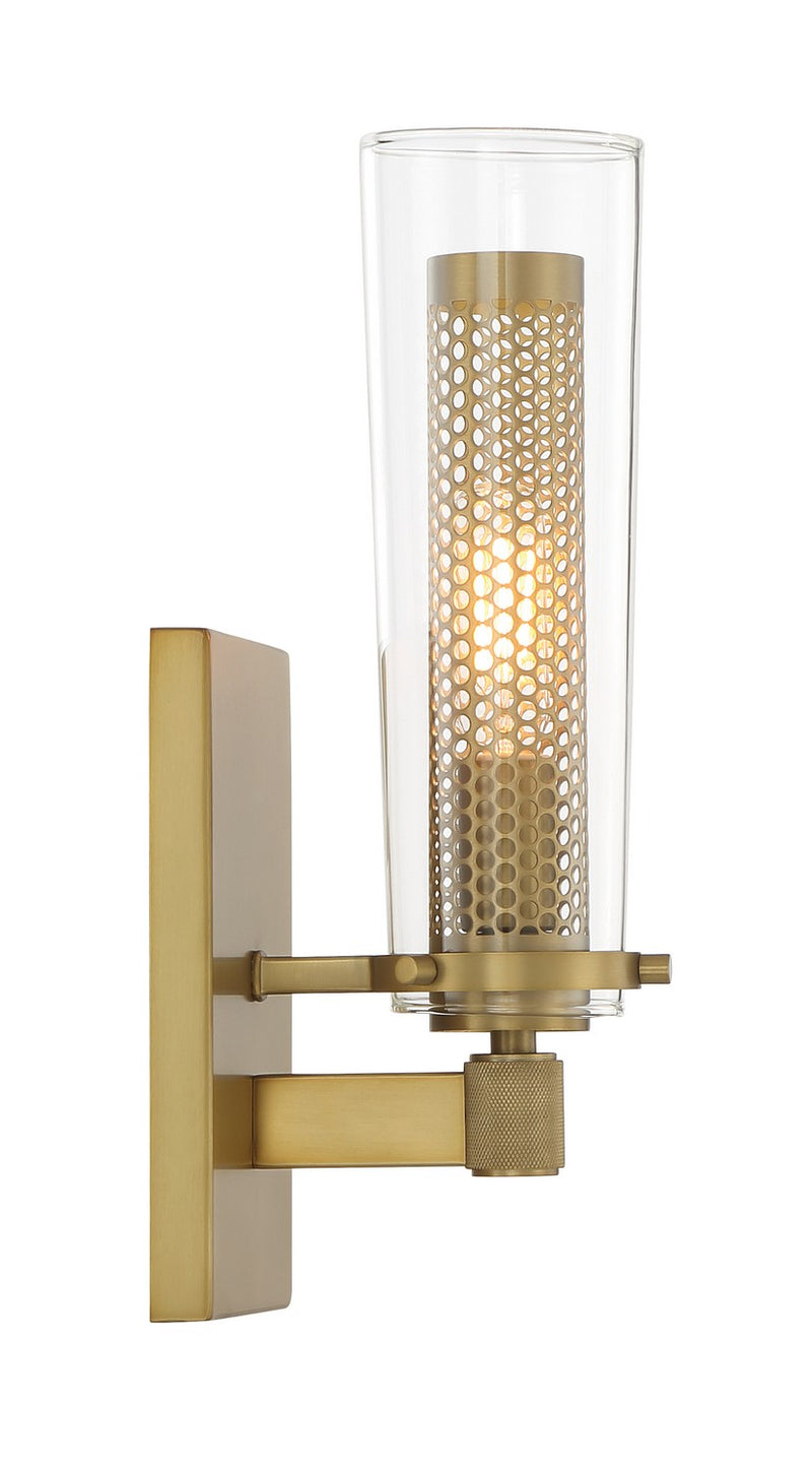 One Light Wall Sconce<br /><span style="color:#4AB0CE;">Entrega: 4-10 dias en USA</span><br /><span style="color:#4AB0CE;font-size:60%;">PREGUNTE POR ENTREGA EN PANAMA</span><br />Collection: Emmerham<br />Finish: Soft Brass