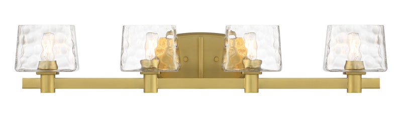 Four Light Bath Vanity<br /><span style="color:#4AB0CE;">Entrega: 4-10 dias en USA</span><br /><span style="color:#4AB0CE;font-size:60%;">PREGUNTE POR ENTREGA EN PANAMA</span><br />Collection: Drysdale<br />Finish: Soft Brass