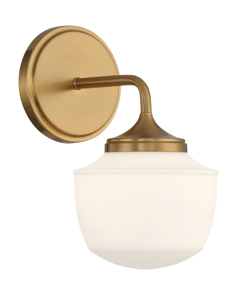 One Light Bath Vanity<br /><span style="color:#4AB0CE;">Entrega: 11-12 semanas en USA</span><br /><span style="color:#4AB0CE;font-size:60%;">PREGUNTE POR ENTREGA EN PANAMA</span><br />Collection: Cornwell<br />Finish: Aged Brass