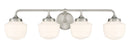 Four Light Bath Vanity<br /><span style="color:#4AB0CE;">Entrega: 4-10 dias en USA</span><br /><span style="color:#4AB0CE;font-size:60%;">PREGUNTE POR ENTREGA EN PANAMA</span><br />Collection: Cornwell<br />Finish: Brushed Nickel
