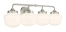 Four Light Bath Vanity<br /><span style="color:#4AB0CE;">Entrega: 11-12 semanas en USA</span><br /><span style="color:#4AB0CE;font-size:60%;">PREGUNTE POR ENTREGA EN PANAMA</span><br />Collection: Cornwell<br />Finish: Brushed Nickel