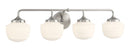 Four Light Bath Vanity<br /><span style="color:#4AB0CE;">Entrega: 4-10 dias en USA</span><br /><span style="color:#4AB0CE;font-size:60%;">PREGUNTE POR ENTREGA EN PANAMA</span><br />Collection: Cornwell<br />Finish: Brushed Nickel