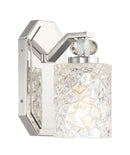One Light Bath Vanity<br /><span style="color:#4AB0CE;">Entrega: 3-4 semanas en USA</span><br /><span style="color:#4AB0CE;font-size:60%;">PREGUNTE POR ENTREGA EN PANAMA</span><br />Collection: Crystal Kay<br />Finish: Chrome