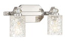 Two Light Bath Vanity<br /><span style="color:#4AB0CE;">Entrega: 2-3 semanas en USA</span><br /><span style="color:#4AB0CE;font-size:60%;">PREGUNTE POR ENTREGA EN PANAMA</span><br />Collection: Crystal Kay<br />Finish: Chrome