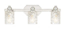 Three Light Bath Vanity<br /><span style="color:#4AB0CE;">Entrega: 4-10 dias en USA</span><br /><span style="color:#4AB0CE;font-size:60%;">PREGUNTE POR ENTREGA EN PANAMA</span><br />Collection: Crystal Kay<br />Finish: Chrome