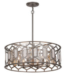 Six Light Pendant<br /><span style="color:#4AB0CE;">Entrega: 4-10 dias en USA</span><br /><span style="color:#4AB0CE;font-size:60%;">PREGUNTE POR ENTREGA EN PANAMA</span><br />Collection: Hexly<br />Finish: Bronze & Sultry Sliver