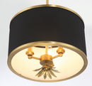 Three Light Pendant<br /><span style="color:#4AB0CE;">Entrega: 4-10 dias en USA</span><br /><span style="color:#4AB0CE;font-size:60%;">PREGUNTE POR ENTREGA EN PANAMA</span><br />Collection: Caprio<br />Finish: Brush Brass