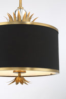 Three Light Pendant<br /><span style="color:#4AB0CE;">Entrega: 4-10 dias en USA</span><br /><span style="color:#4AB0CE;font-size:60%;">PREGUNTE POR ENTREGA EN PANAMA</span><br />Collection: Caprio<br />Finish: Brush Brass