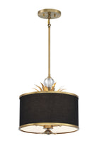 Three Light Pendant<br /><span style="color:#4AB0CE;">Entrega: 4-10 dias en USA</span><br /><span style="color:#4AB0CE;font-size:60%;">PREGUNTE POR ENTREGA EN PANAMA</span><br />Collection: Caprio<br />Finish: Brush Brass