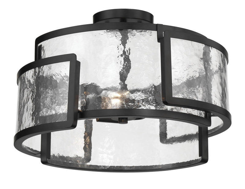 Three Light Semi Flush Mount<br /><span style="color:#4AB0CE;">Entrega: 4-10 dias en USA</span><br /><span style="color:#4AB0CE;font-size:60%;">PREGUNTE POR ENTREGA EN PANAMA</span><br />Collection: Bella Collina<br />Finish: Coal