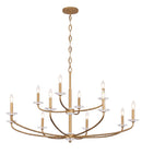 12 Light Chandelier<br /><span style="color:#4AB0CE;">Entrega: 4-10 dias en USA</span><br /><span style="color:#4AB0CE;font-size:60%;">PREGUNTE POR ENTREGA EN PANAMA</span><br />Collection: Atella<br />Finish: Ashen Gold
