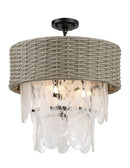 Six Light Semi Flush Mount<br /><span style="color:#4AB0CE;">Entrega: 4-10 dias en USA</span><br /><span style="color:#4AB0CE;font-size:60%;">PREGUNTE POR ENTREGA EN PANAMA</span><br />Collection: Breakers Isle<br />Finish: Coal