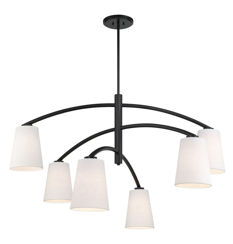 Six Light Chandelier<br /><span style="color:#4AB0CE;">Entrega: 4-10 dias en USA</span><br /><span style="color:#4AB0CE;font-size:60%;">PREGUNTE POR ENTREGA EN PANAMA</span><br />Collection: Headington<br />Finish: Coal