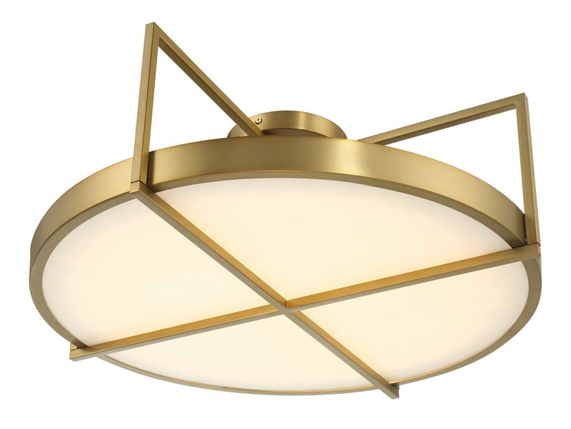 LED Semi Flush Mount<br /><span style="color:#4AB0CE;">Entrega: 3-4 semanas en USA</span><br /><span style="color:#4AB0CE;font-size:60%;">PREGUNTE POR ENTREGA EN PANAMA</span><br />Collection: Boada<br />Finish: Soft Brass