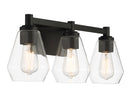 Three Light Bath Vanity<br /><span style="color:#4AB0CE;">Entrega: 4-10 dias en USA</span><br /><span style="color:#4AB0CE;font-size:60%;">PREGUNTE POR ENTREGA EN PANAMA</span><br />Collection: Clarity<br />Finish: Coal