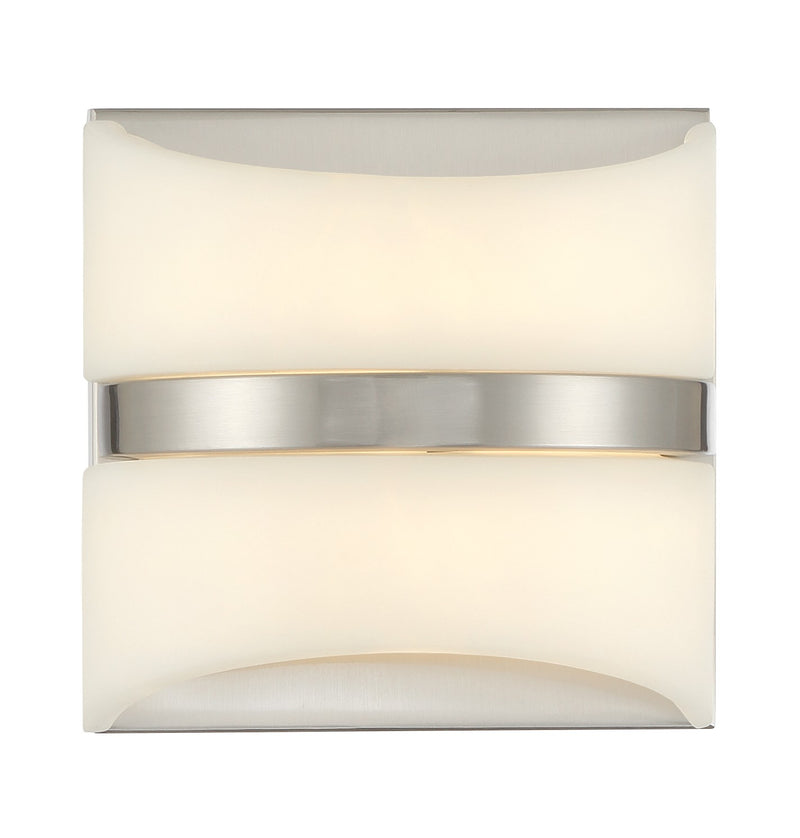 LED Wall Sconce<br /><span style="color:#4AB0CE;">Entrega: 4-10 dias en USA</span><br /><span style="color:#4AB0CE;font-size:60%;">PREGUNTE POR ENTREGA EN PANAMA</span><br />Collection: Velaux<br />Finish: Brushed Nickel